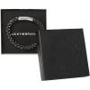 Lucky Brand Mens Stainless Steel and Black Bracelet 8.5″, Silver Chain Bracelet for Men