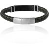 Lucky Brand Stainless Steel and Braided Bracelet for Men 8.5″, Braided Multirow Bracelet