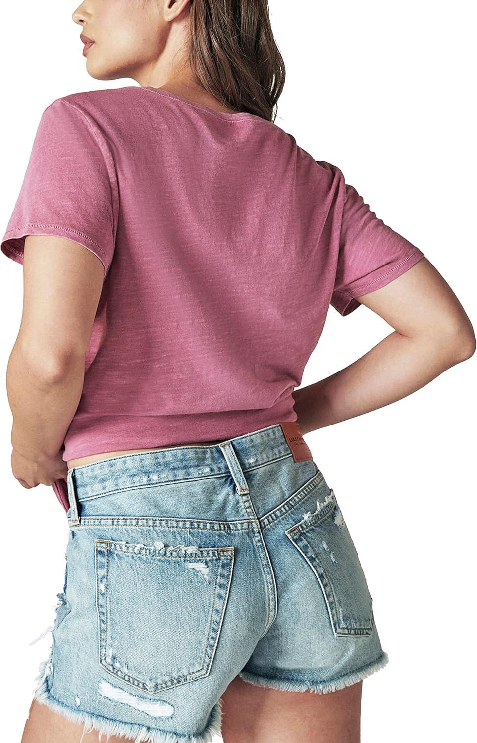 image:imageLucky Brand Womens Classic VNeck TeeHeather Rose