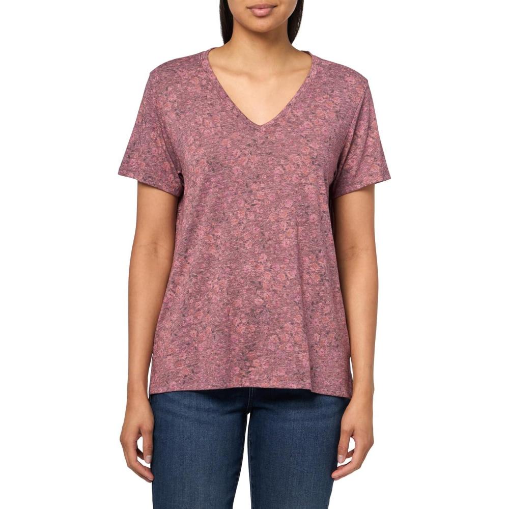 image:imageLucky Brand Womens Classic VNeck TeeBurgundy Multi