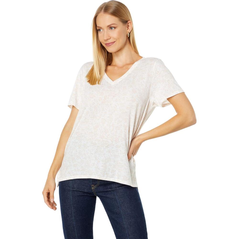 image:imageLucky Brand Womens Classic VNeck TeeCream Multi