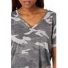 Lucky Brand Womens Classic V-Neck Tee(Black Camouflage)