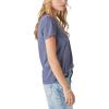 Lucky Brand Women’s Fender Foil Classic Crew T-Shirt(Crown Blue)