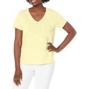 Lucky Brand Womens Classic V-Neck Tee(#734 Lemon Drop)