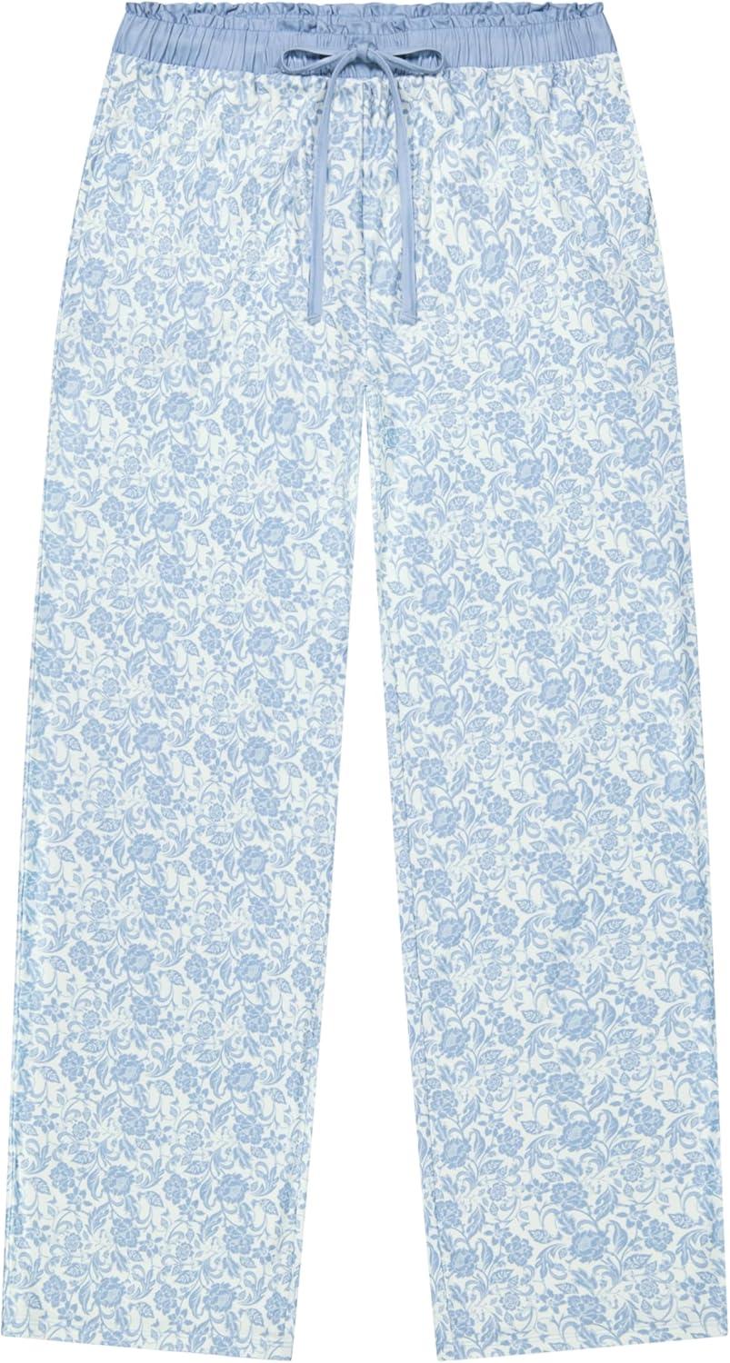 image:imageLucky Brand Womens Pajama Set 2 Piece Henley Sleep Shirt and Lounge Pants Silky Soft Sleepwear for WomenCountry AirChintz Petals