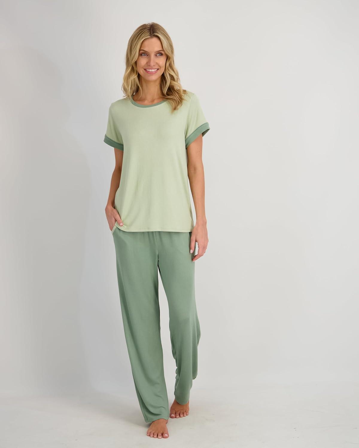 image:imageLucky Brand Womens Pajama Set 4 Piece Sleep Shirt Tank Top Pajama Pants Lounge Shorts SXLWhimsical Fields