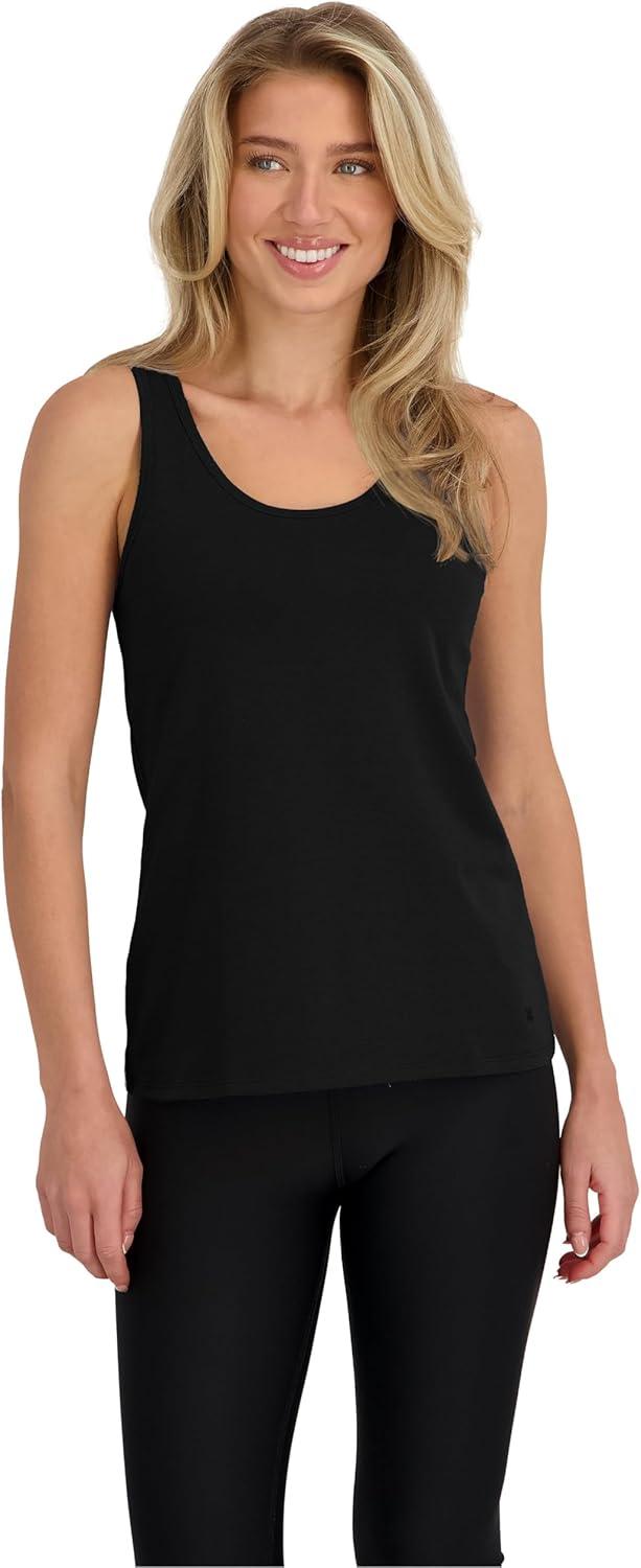 image:imageLucky Brand Womens Tank Top 4 Pack Stretch Cotton Scoop Neck Sleeveless TShirt Camiseta sin Mangas para MujerGreen PackBlackSphinxDark CharcoalKelly Green