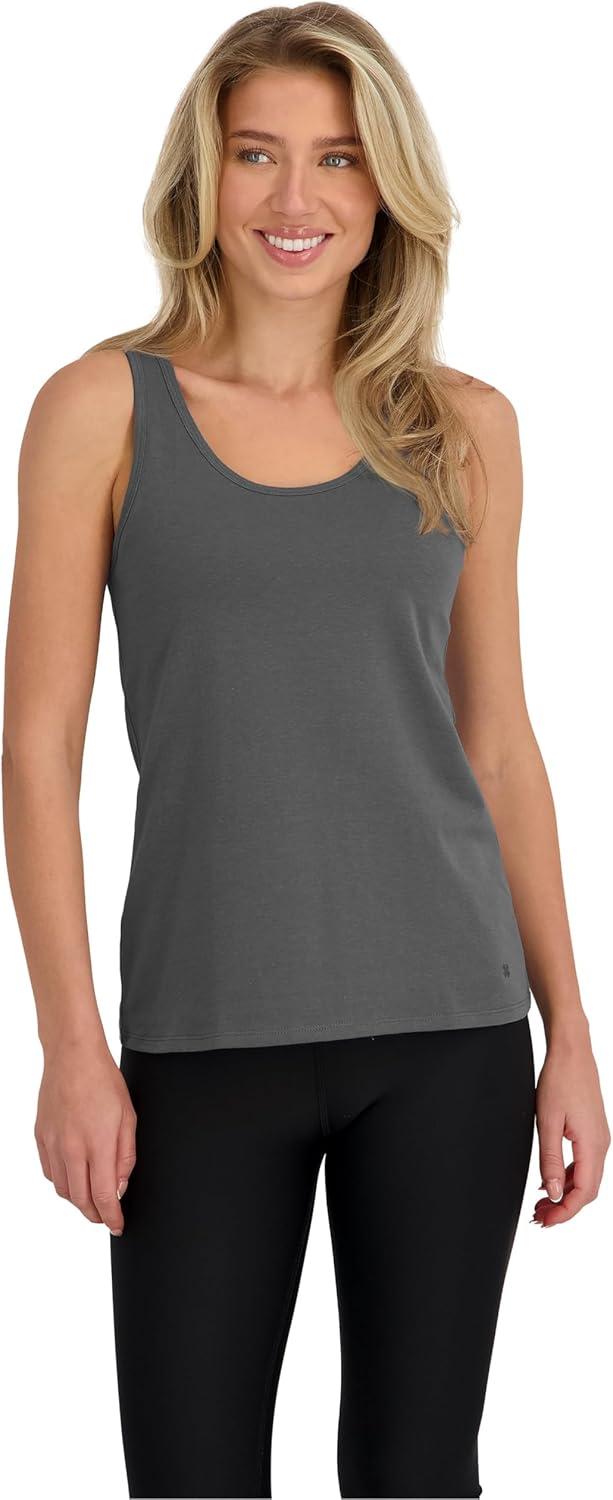image:imageLucky Brand Womens Tank Top 4 Pack Stretch Cotton Scoop Neck Sleeveless TShirt Camiseta sin Mangas para MujerGreen PackBlackSphinxDark CharcoalKelly Green