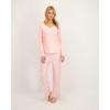 Lucky Brand Women’s Pajama Set – 2 Piece Henley Sleep Shirt and Lounge Pants – Silky Soft Sleepwear for Women(Blooming Rose/Boho Blooms)