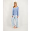 Lucky Brand Women’s Pajama Set – 2 Piece Henley Sleep Shirt and Lounge Pants – Silky Soft Sleepwear for Women(Country Air/Chintz Petals)
