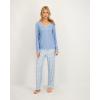 Lucky Brand Women’s Pajama Set – 2 Piece Henley Sleep Shirt and Lounge Pants – Silky Soft Sleepwear for Women(Country Air/Chintz Petals)