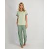 Lucky Brand Women’s Pajama Set – 4 Piece Sleep Shirt, Tank Top, Pajama Pants, Lounge Shorts (S-XL)(Whimsical Fields)