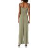 Lucky Brand Women’s Sleeveless Square Neck Jumpsuit(Bronze Green)