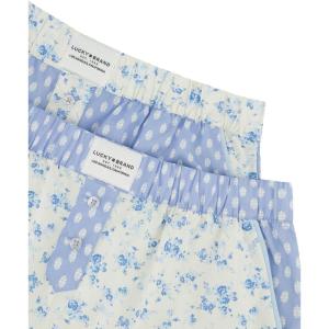 Lucky Brand Women’s Pajama Bottoms – Ultra-Soft 2 Pack Sleep and Lounge Sweat Shorts, Cortos de Pijama para Mujer(Block Flor/Airy Bouquet)