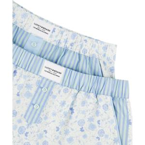 Lucky Brand Women’s Pajama Bottoms – Ultra-Soft 2 Pack Sleep and Lounge Sweat Shorts, Cortos de Pijama para Mujer(Thin Stripe/Breezy Ditsy)