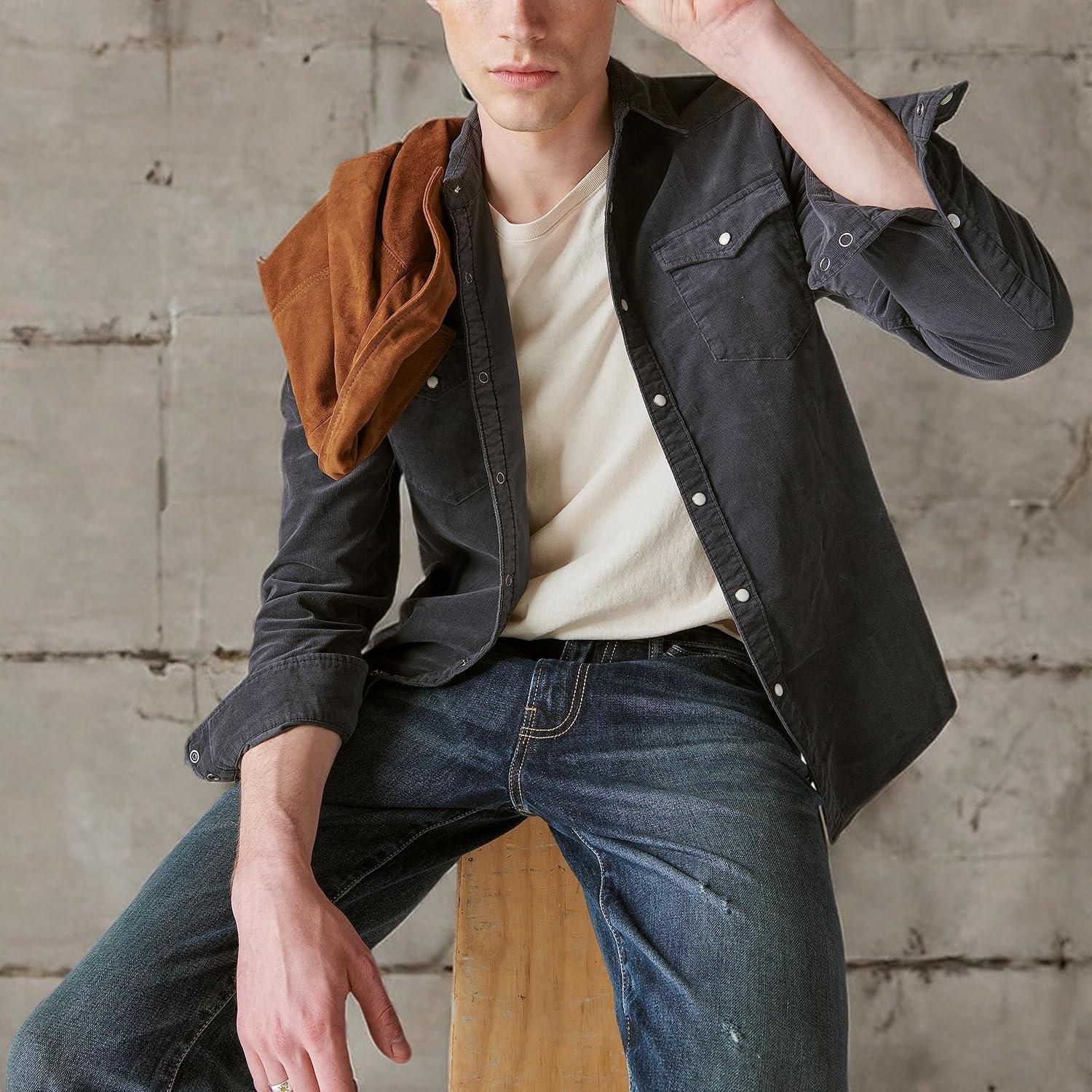 image:imageLucky Brand Mens Lucky Brand Mens Corduroy Western Long Sleeve ShirtParisian Nights