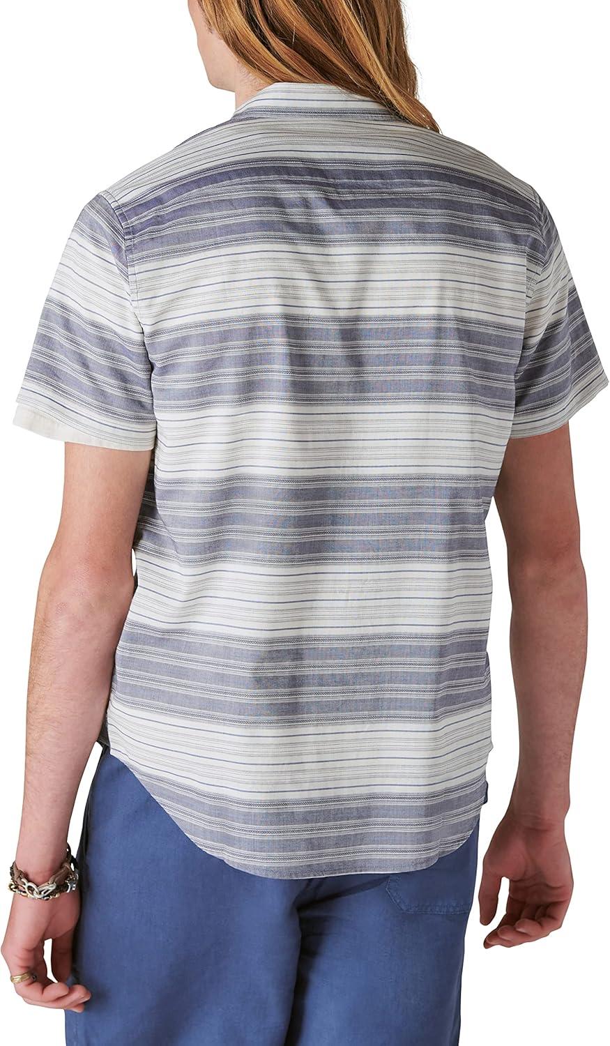 image:imageLucky Brand Mens Striped Short Sleeve ShirtBlueWhite Stripe