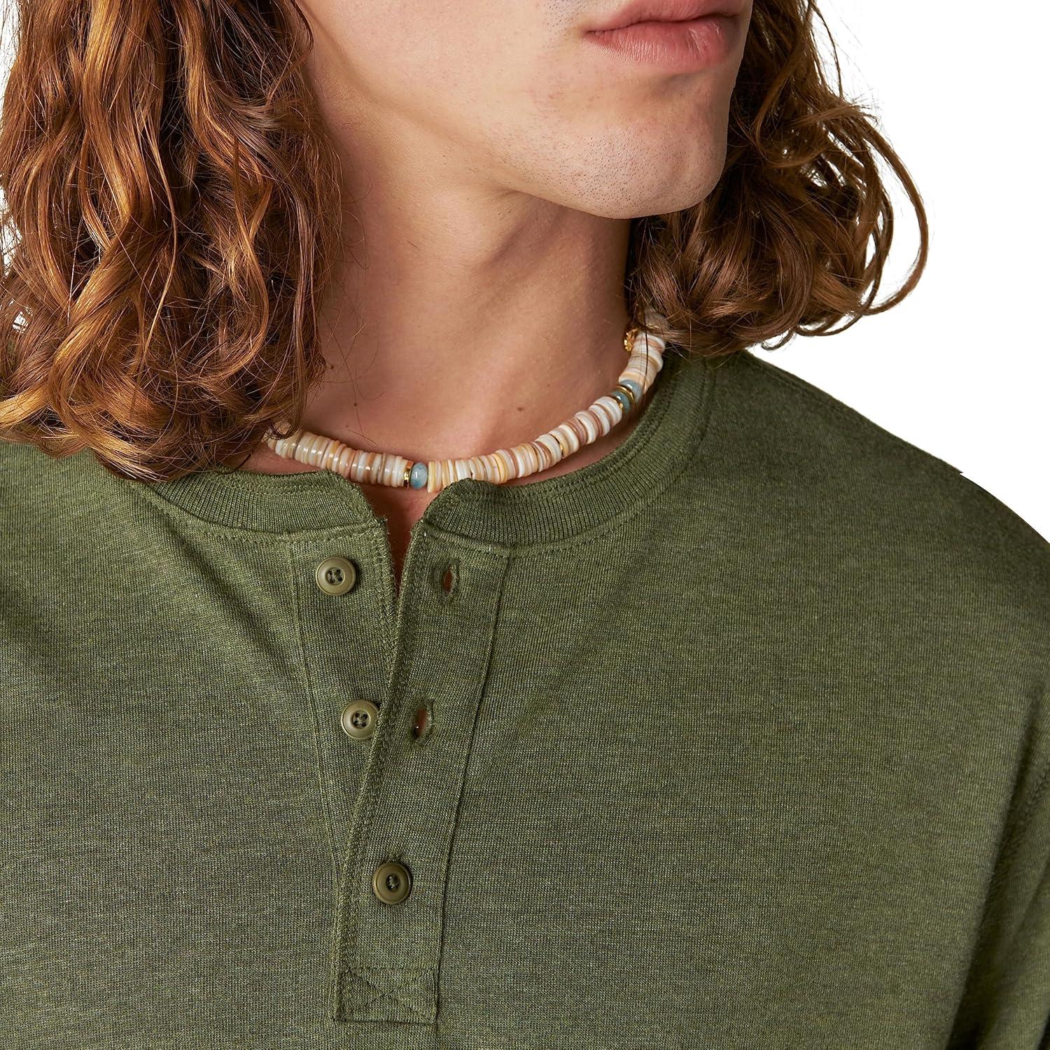 image:imageLucky Brand Mens Tencel Jersey Long Sleeve Henley310 Olive