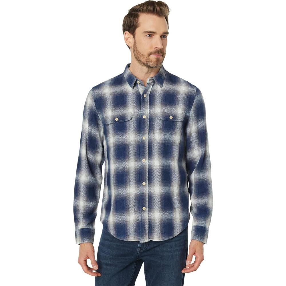 image:imageLucky Brand Mens Buffalo Plaid Knit ShirtIndigo Plaid