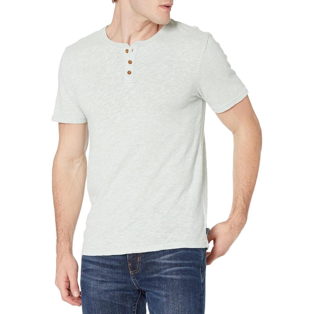 image:imageLucky Brand Mens Short Sleeve Linen Henley ShirtSurf Spray