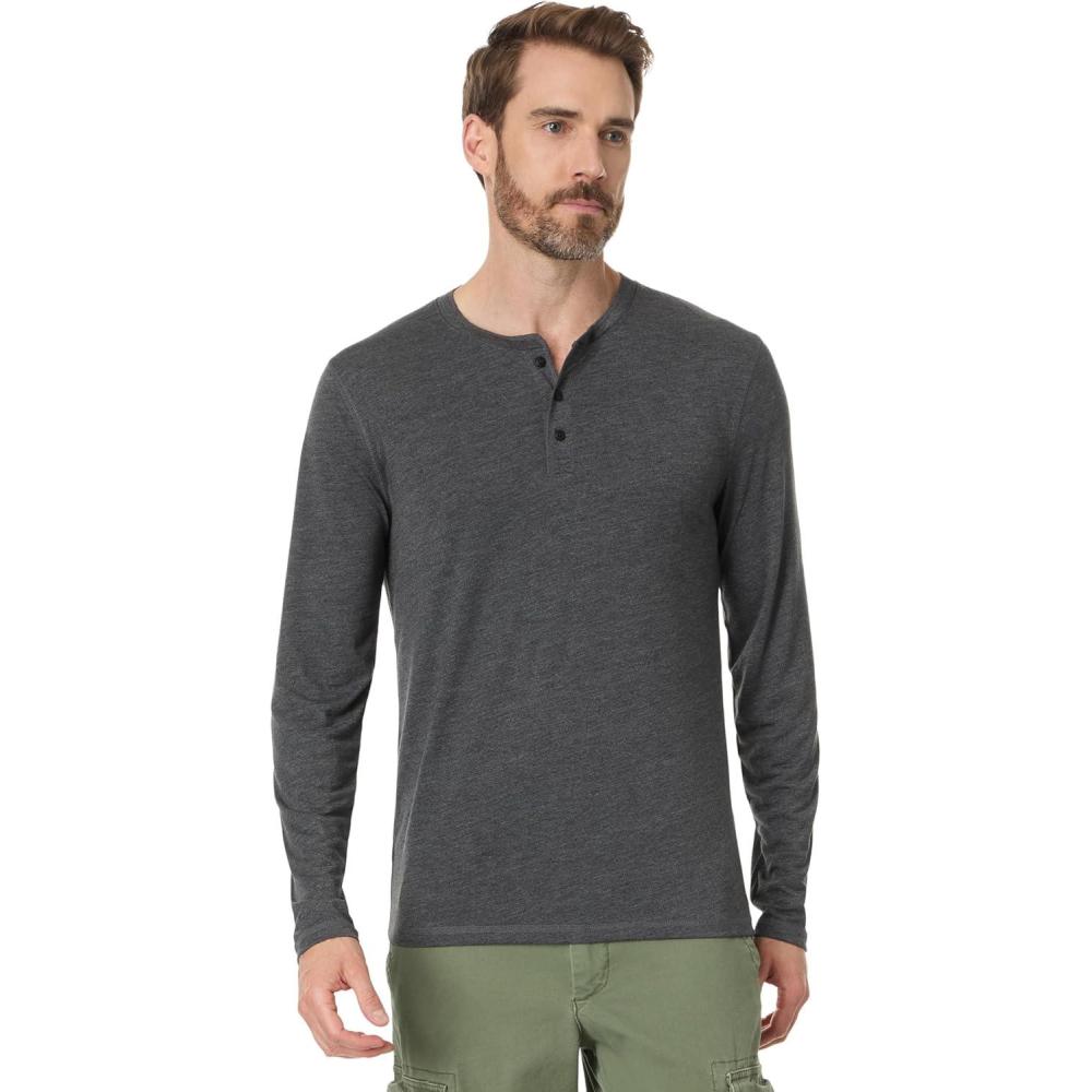 image:imageLucky Brand Mens Tencel Jersey Long Sleeve HenleyCharcoal Heather