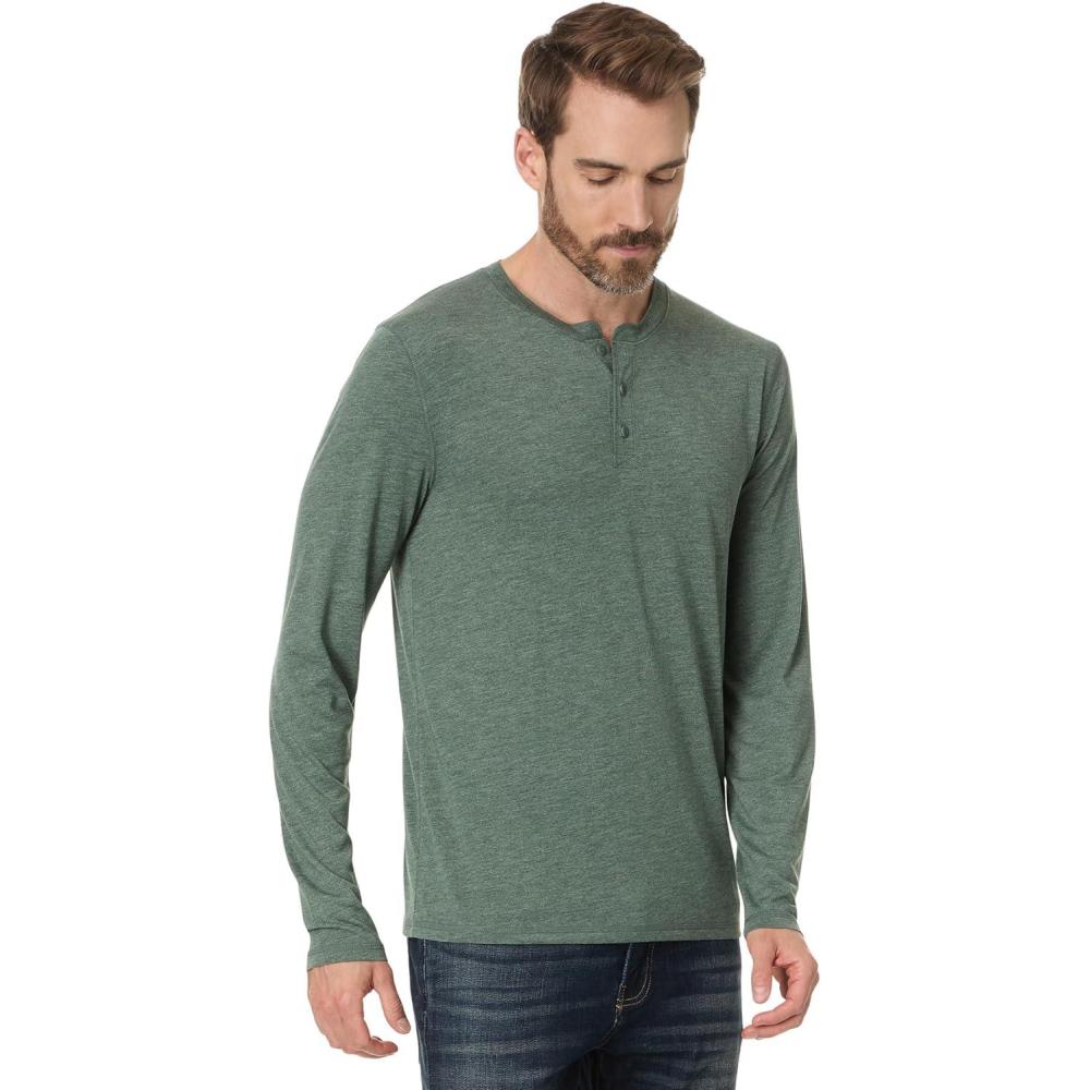 image:imageLucky Brand Mens Tencel Jersey Long Sleeve HenleyCilantro
