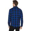 Lucky Brand Men’s Buffalo Plaid Knit Shirt(Blue Multi)