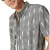 Lucky Brand Men’s Ikat Short Sleeve Shirt(Black/White)