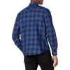 Lucky Brand Men’s Indigo Plaid Western Long Sleeve Shirt(Blue Multi)