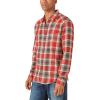 Lucky Brand Men’s Indigo Plaid Western Long Sleeve Shirt(Red Plaid)