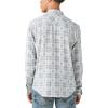 Lucky Brand Men’s Indigo Plaid Western Long Sleeve Shirt(White / Blue Combo)