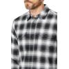 Lucky Brand Men’s Long Sleeve Plaid Workwear Cloud Soft Flannel Shirt(White/Black Plaid)