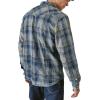 Lucky Brand Men’s Lucky Brand Men’s Indigo Plaid Western Long Sleeve Shirt(Blue Plaid)