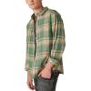 Lucky Brand Men’s Lucky Brand Men’s Indigo Plaid Western Long Sleeve Shirt(Green Plaid)