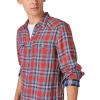 Lucky Brand Men’s Lucky Brand Men’s Indigo Plaid Western Long Sleeve Shirt(Red Plaid)