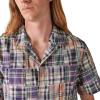 Lucky Brand Men’s Patchwork Short Sleeve Shirt(Blue Multi Print)
