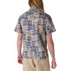 Lucky Brand Men’s Patchwork Short Sleeve Shirt(Blue Multi Print)