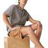 Lucky Brand Men’s Short Sleeve Border Print Camp Collar Shirt(Black Stripe)