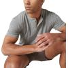 Lucky Brand Men’s Short Sleeve Linen Henley Shirt(Blackened Pearl)