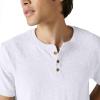 Lucky Brand Men’s Short Sleeve Linen Henley Shirt(Bright White)
