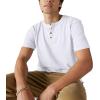Lucky Brand Men’s Short Sleeve Linen Henley Shirt(Bright White)