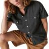 Lucky Brand Men’s Short Sleeve Lived-in Shirt(Phantom)