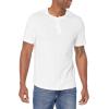 Lucky Brand Men’s Short Sleeve Pima Henley(Bright White)