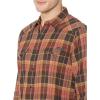 Lucky Brand Men’s Stretch Grom Plaid Western Long Sleeve Shirt(Brown/Red)