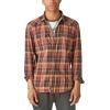 Lucky Brand Men’s Stretch Grom Plaid Western Long Sleeve Shirt(Brown/Red)