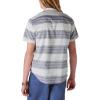 Lucky Brand Men’s Striped Short Sleeve Shirt(Blue/White Stripe)