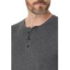 Lucky Brand Mens Tencel Jersey Long Sleeve Henley(Charcoal Heather)