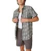 Lucky Brand Men’s Ikat Short Sleeve Shirt(Black/White)