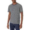 Lucky Brand Men’s Long Sleeve Indigo Stripe Crew Tee(Indigo)