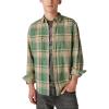 Lucky Brand Men’s Lucky Brand Men’s Indigo Plaid Western Long Sleeve Shirt(Green Plaid)